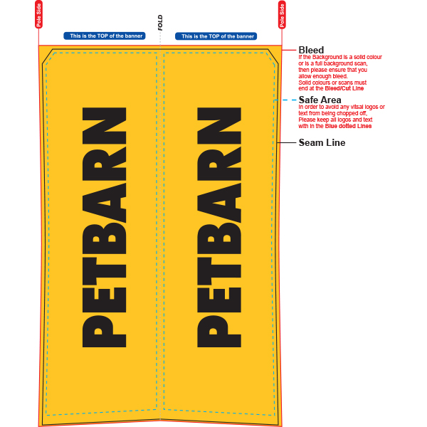 Medium Petbarn Feather Banner Text Only