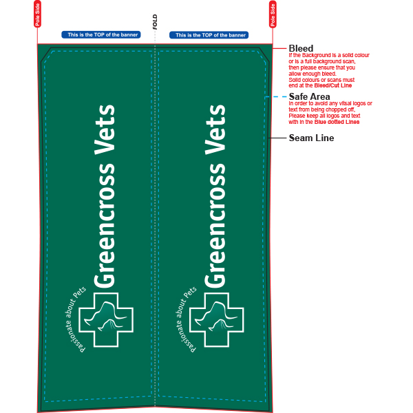 Medium Greencross Vets Feather Banner